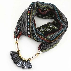 Boho Multicolor Bandana Necklace